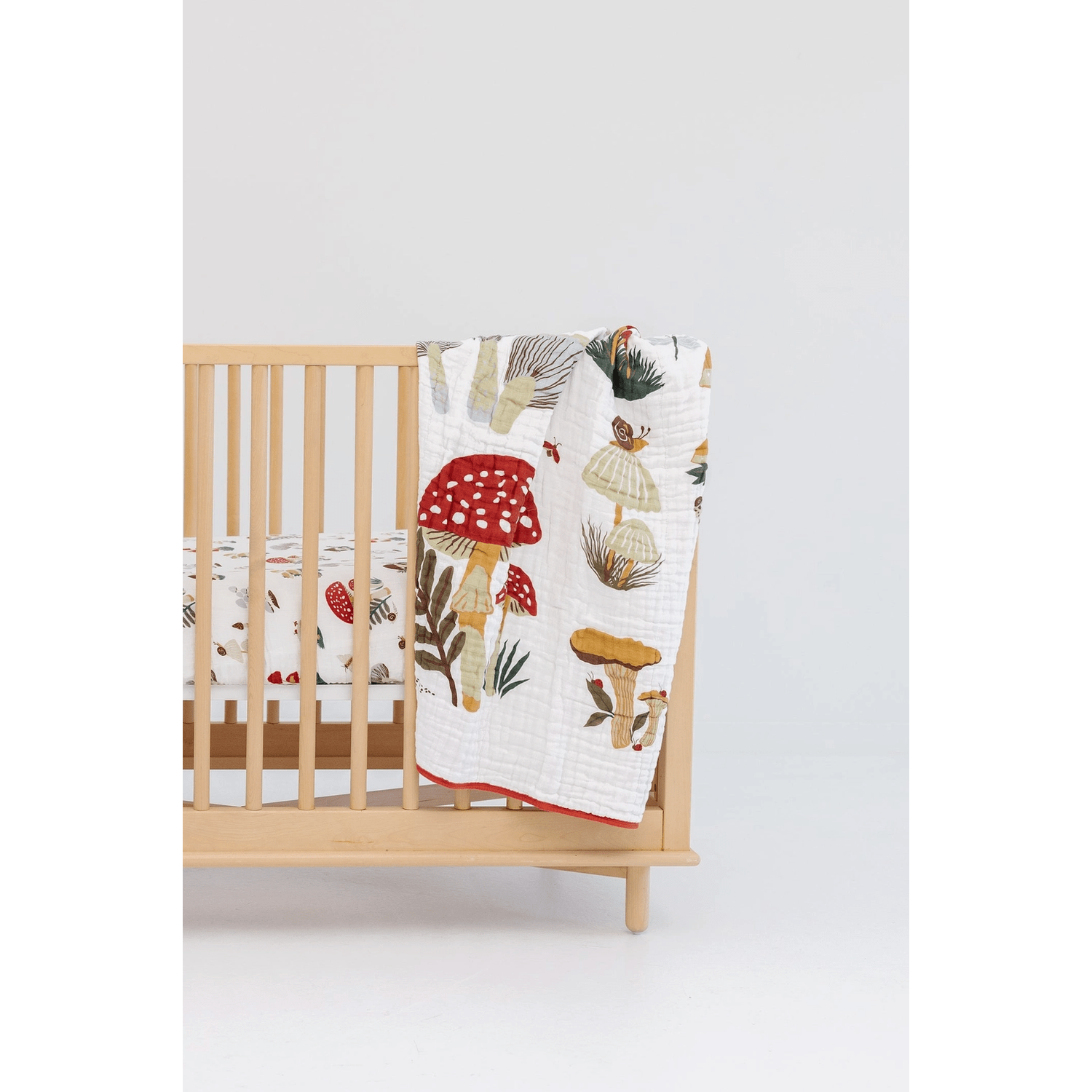 Little Fungi Baby Quilt - Mushroom Baby Quilt Kit