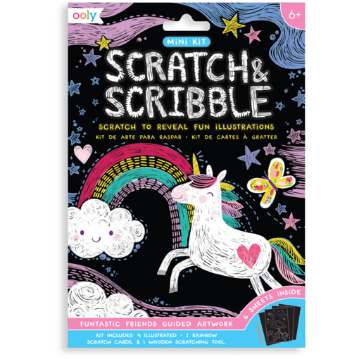 Ooly - Playful Pups Mini Scratch & Scribble Art Kit