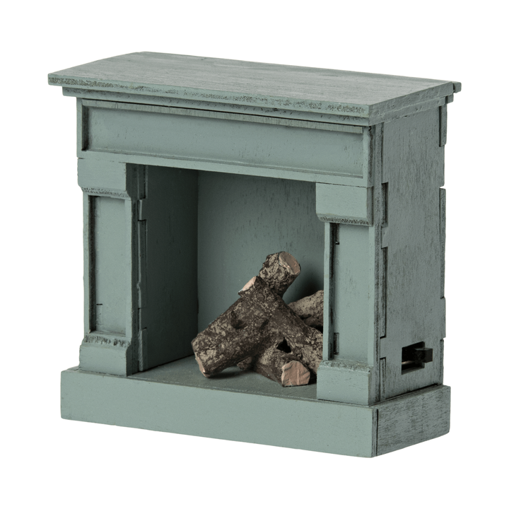 Maileg Fireplace,  Blue - Mouse Dollhouses and Access. Maileg   