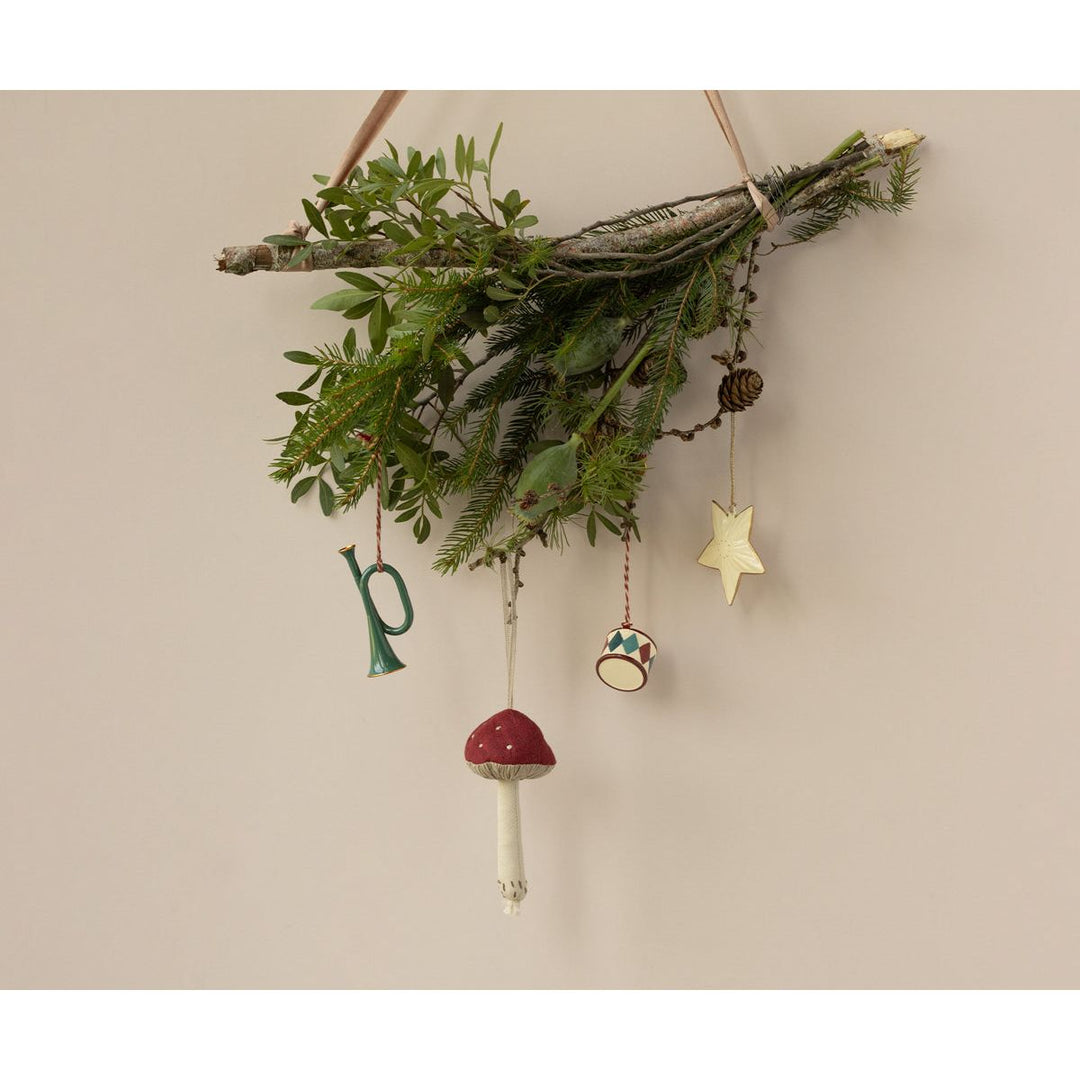 Maileg Mushroom Ornament - Red Ornaments Maileg   