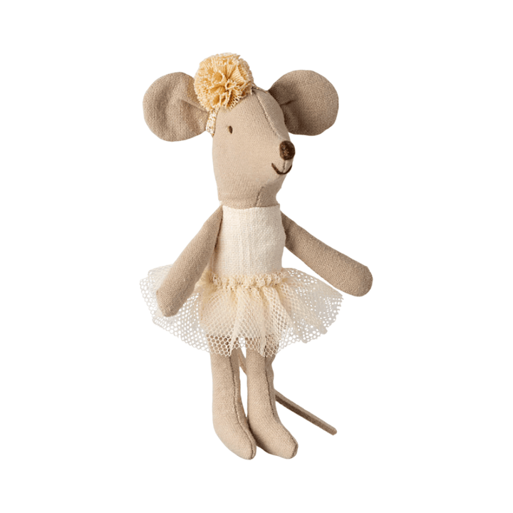 Maileg Ballerina Mouse Little Sister-Off White Mice Maileg   