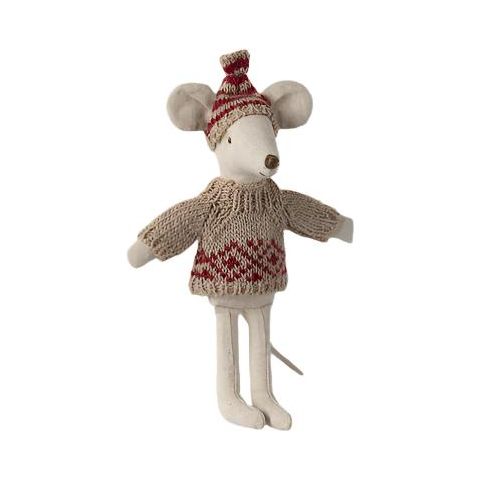 Maileg Knitted Sweater and hat, Mum mouse Dolls Maileg   