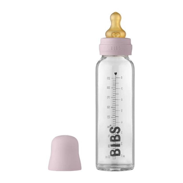 BIBS Baby 225ml Glass Bottle Set Bottles & Sippies BIBS USA Dusky Lilac  