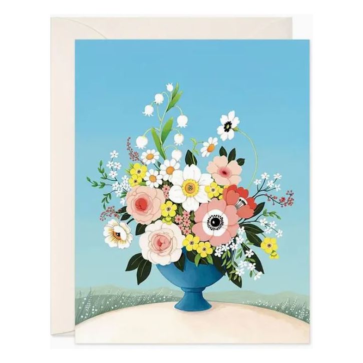 Baby & Birthday Greeting Cards -Joojoo Paper Greeting cards The Natural Baby Company Flower Vase Blue Sky Blank card  