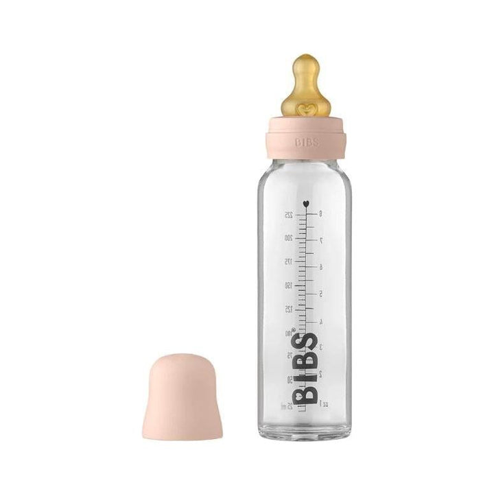 BIBS Baby 225ml Glass Bottle Set Bottles & Sippies BIBS USA Blush  