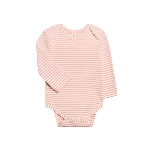 Colored Organics Baby River Bodysuit - Blush Stripe bodysuit Colored Organics   