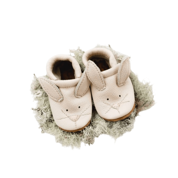 Starry Knight Cute Critter Leather Moccasin- Bunnies Baby Shoes Starry Knight Designs   