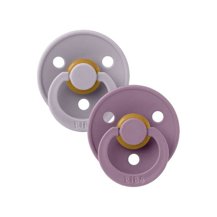 BIBS USA- Natural Rubber Pacifier 2 Pack - Fossil Grey/Mauve Pacifiers and Teething BIBS USA   