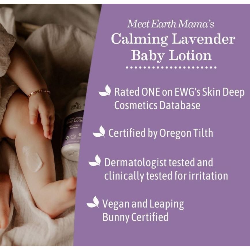 Earth Mama Organics - Calming Lavender Baby Lotion Bath Time Earth Mama Organics   