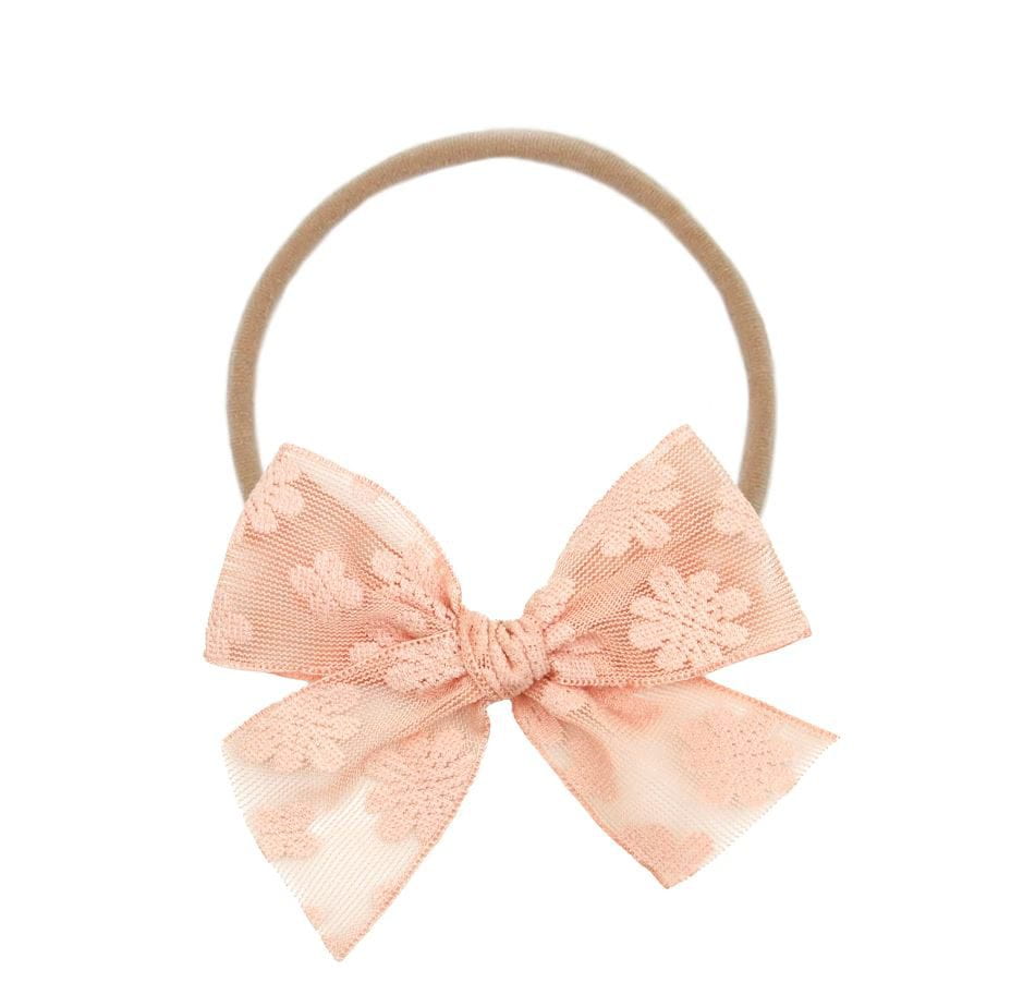 Lou Lou & Company Lace Bow Headband Headband Lou Lou & Company Peach Daisy  