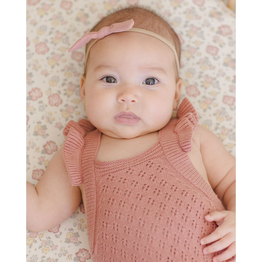 Quincy Mae Pointelle Knit Overalls - Lipstick Tops & Bottoms Quincy Mae