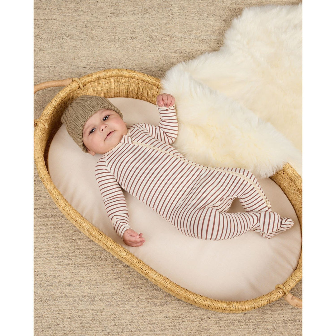 Quincy Mae Bamboo Zip Footie - Candy Stripe Footie Quincy Mae   