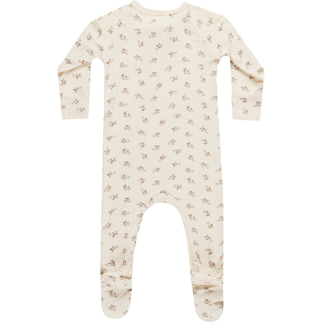 Quincy Mae Bamboo Zip Footie - Holly Berry Footie Quincy Mae   