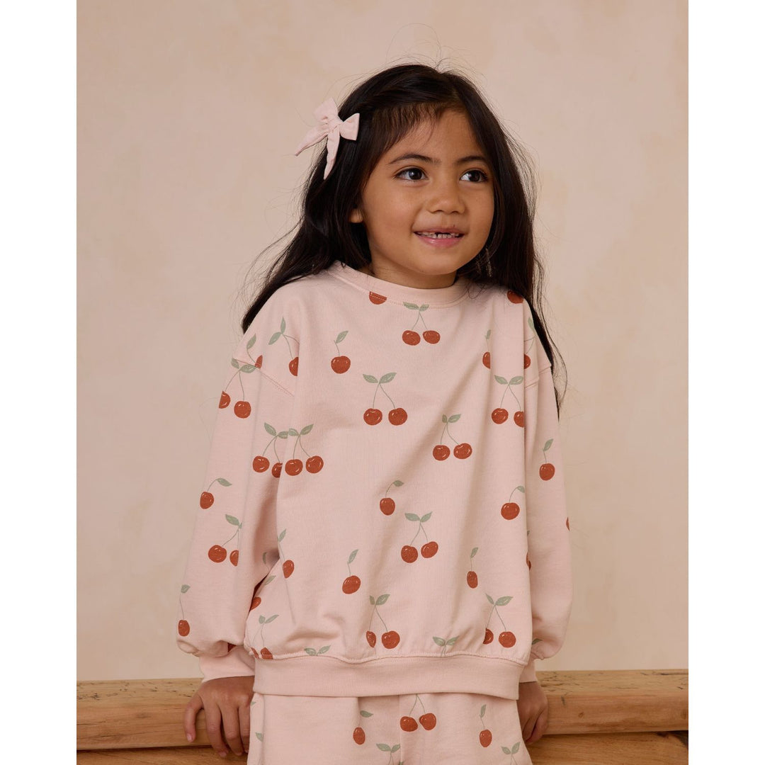 Rylee + Cru Summer Terry Set- Cherries Tops & Bottoms Rylee + Cru