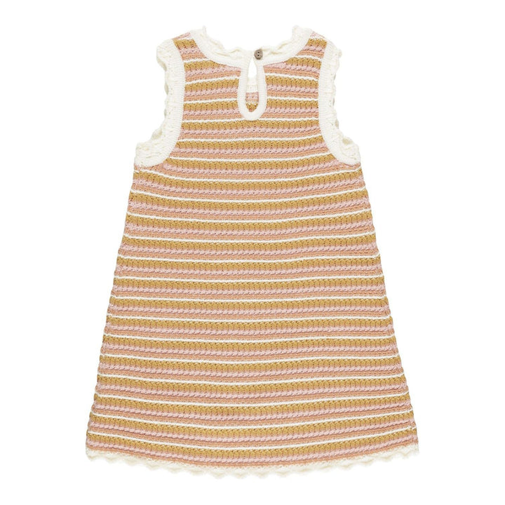 Rylee + Cru Crochet Tank Mini Dress - Pink Stripe Dresses Rylee + Cru