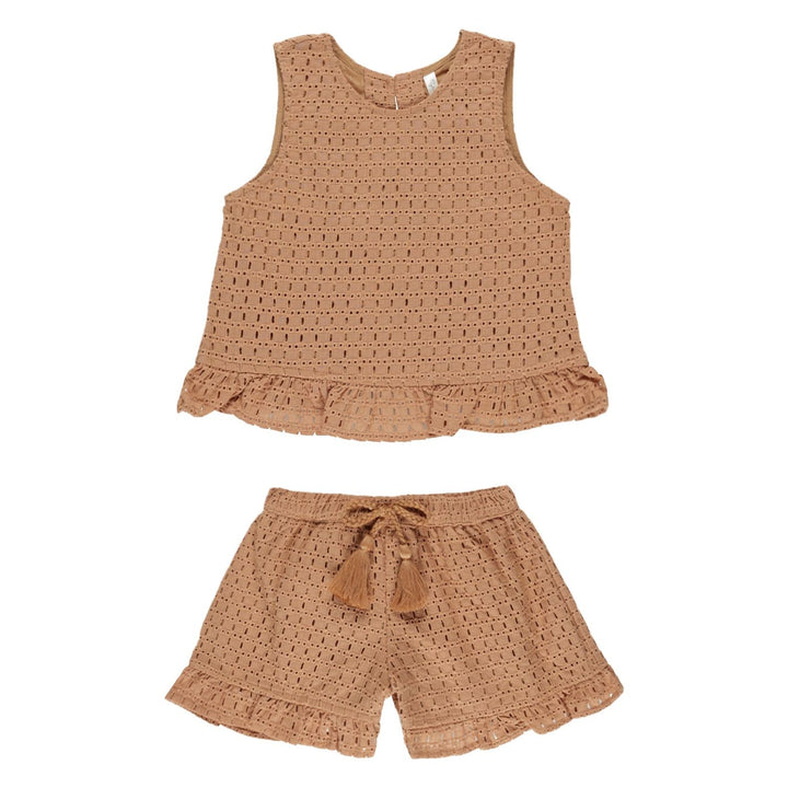 Rylee + Cru Leonie Set - Grapefruit Tops & Bottoms Rylee + Cru