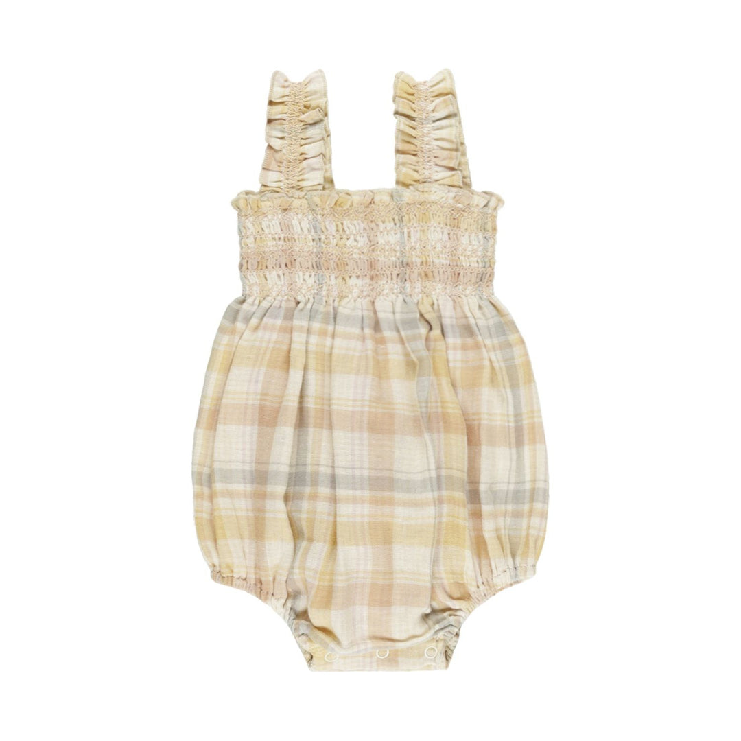 Rylee + Cru Julia Romper - Pastel Plaid Romper Rylee + Cru