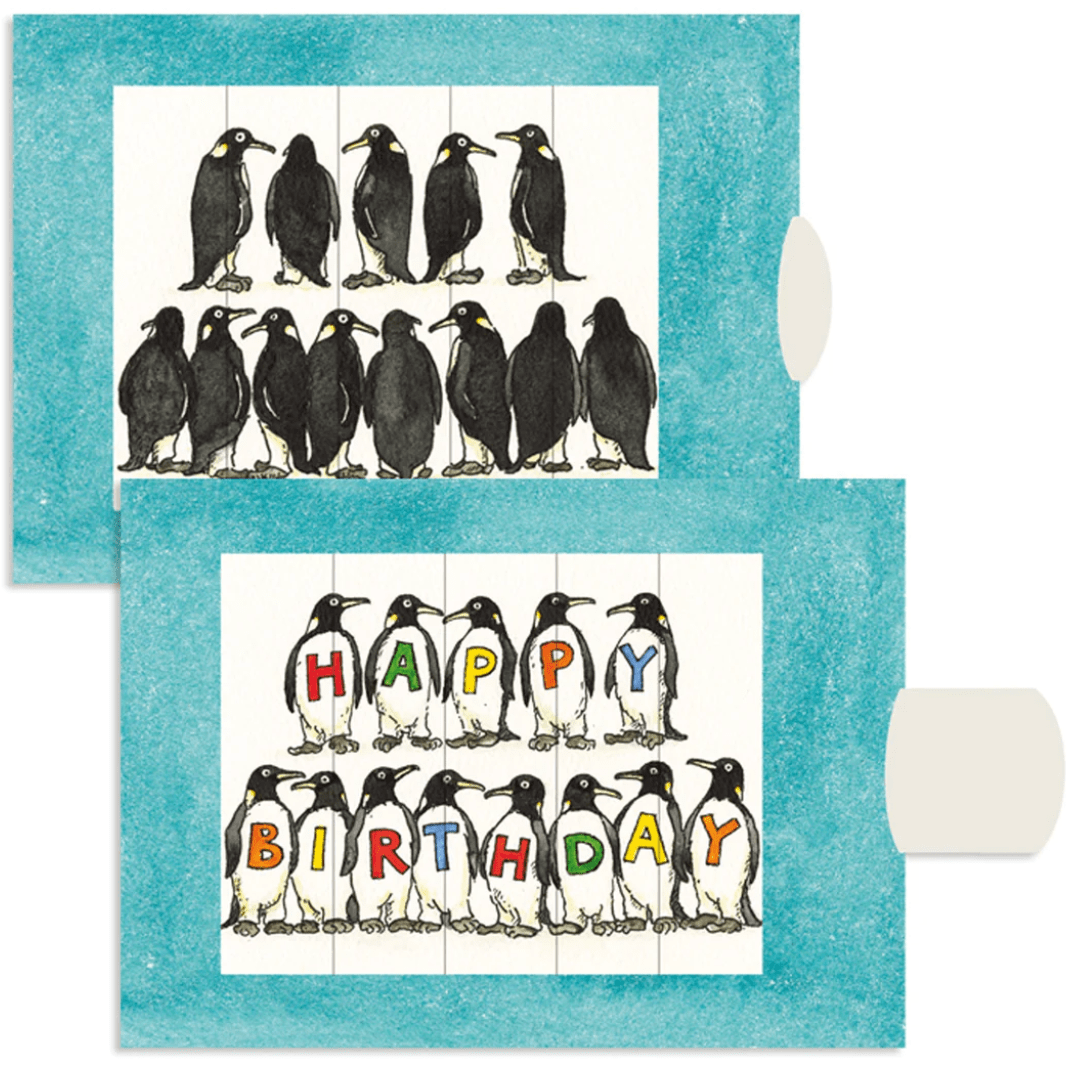 Barenpresse Living Card Birthday Penguins Greeting Card Barenpresse   