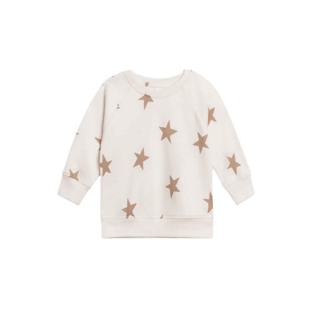 Colored Organics Portland Pullover- Star/ Truffle Sweatshirt Colored Organics 3-6M  