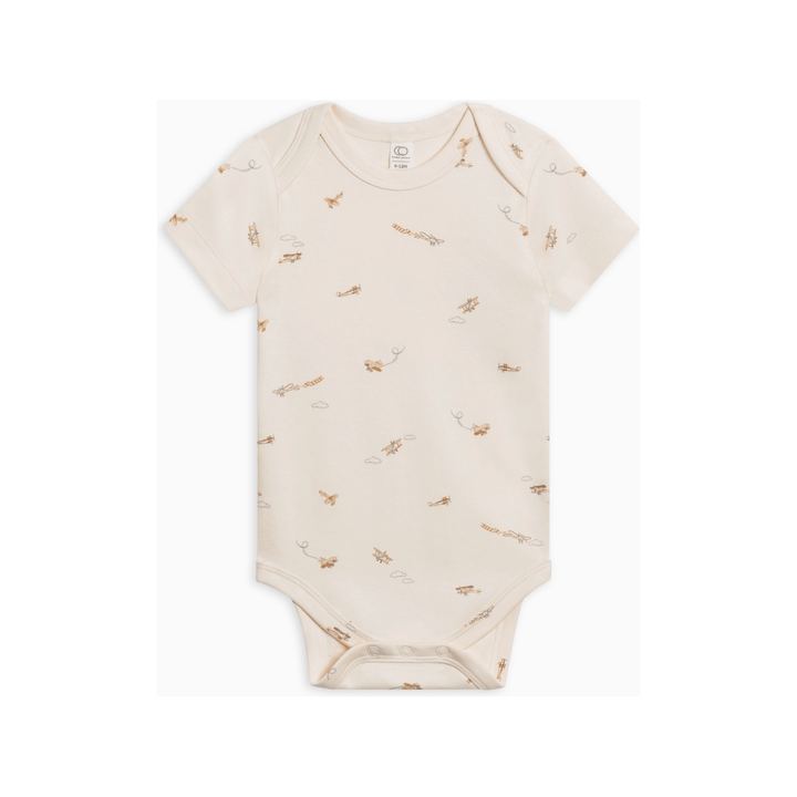 Colored Organics Afton Bodysuit- Airplane/ Mist bodysuit Colored Organics   