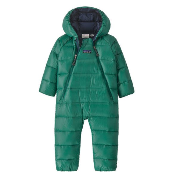 Fall 2024 Patagonia Infant Hi-Loft Down Sweater Bunting Childrens Jacket Patagonia Conifer Green NB 