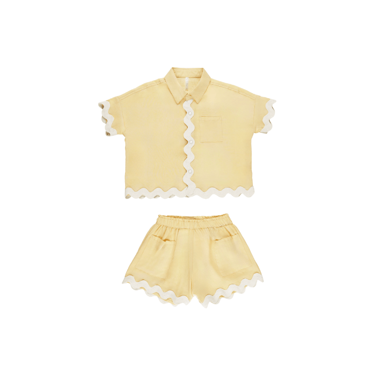 Rylee + Cru Kelli Set- Yellow childrens clothing Rylee + Cru 2-3Y