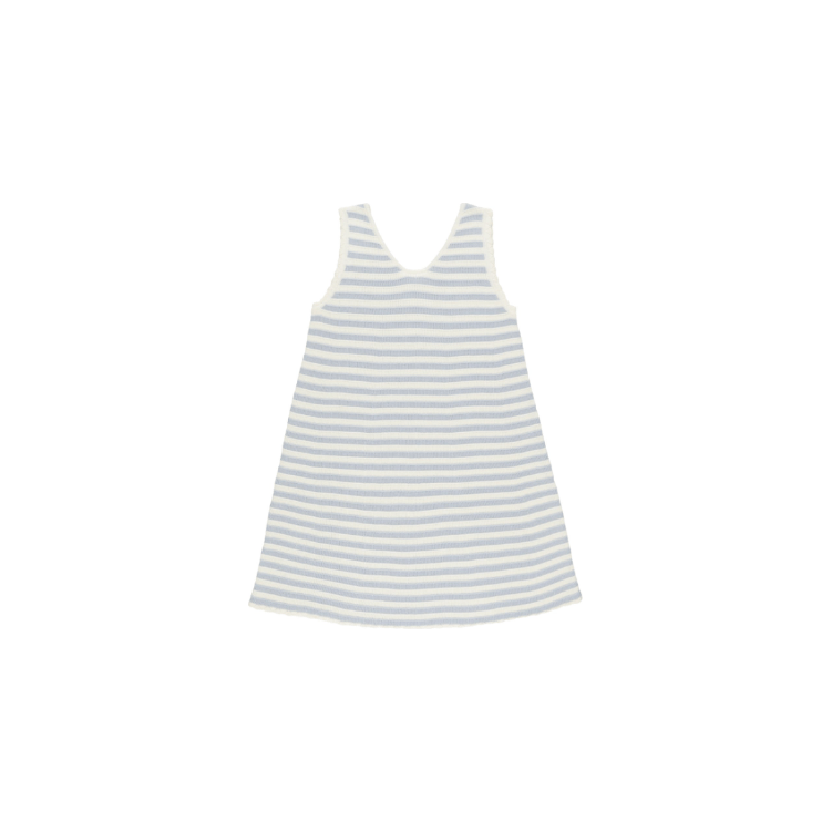 Rylee + Cru Crochet Tank Mini Dress- Blue Stripe Dresses Rylee + Cru 2-3