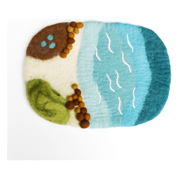 Tara Treasures Felt Sea, Beach, & Rockpool Play Mat Playscape Felt Toy Tara Treasures