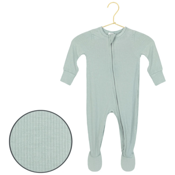 Lou Lou & Company Zippered Footie- Bailey Ribbed Footie Lou Lou & Company Preemie