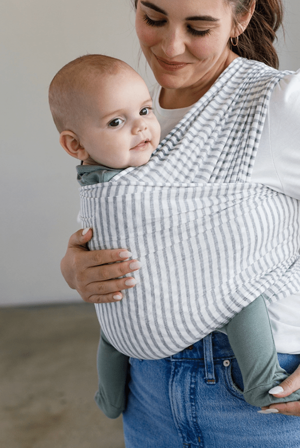 Solly Baby Wrap- Natural & Grey Stripe Baby Carriers Solly Baby