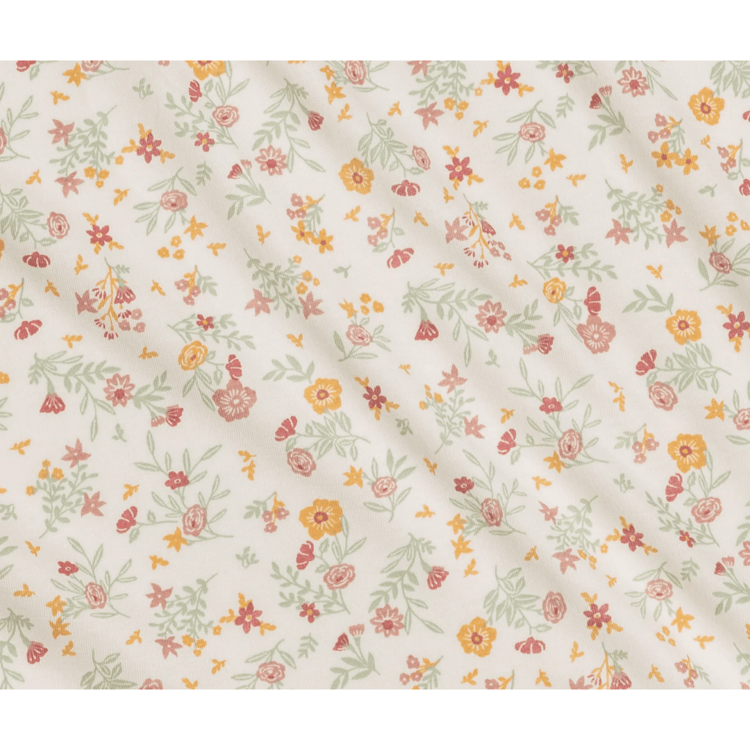 Colored Organics Peyton Zipper Sleeper- Bianca Floral/ Berry Footie Colored Organics