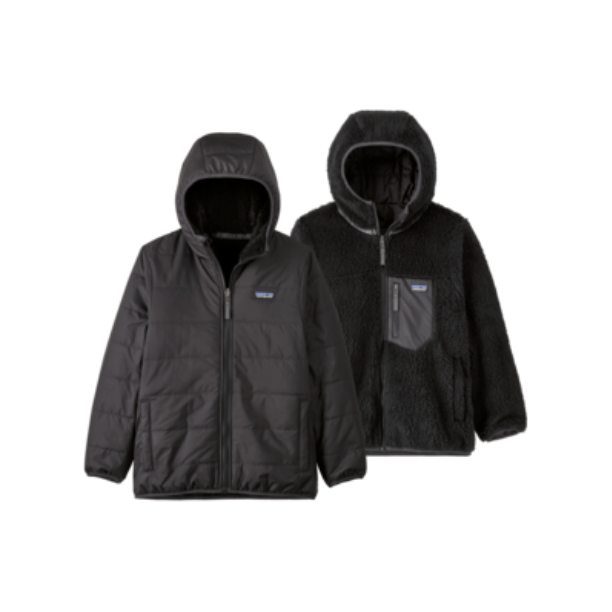 Fall 2024 Patagonia Kid's Reversible Ready Freddy Hoody Kid's Jacket Patagonia Ink Black X Small 