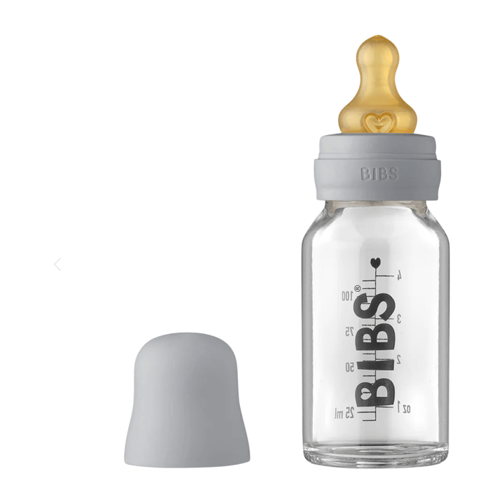 BIBS Baby 110ml Glass Bottle Set Bottles & Sippies BIBS USA Cloud  