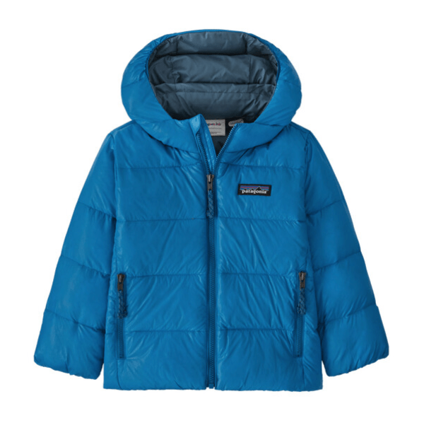 Fall 2024 Patagonia Baby Hi-Loft Down Sweater Hoody Jackets Patagonia Vessel Blue 6 Months 