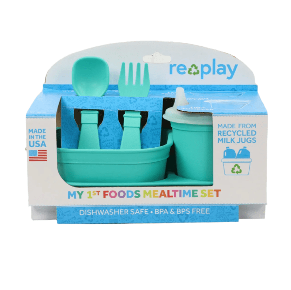 Re-Play Tiny Dining First Meals Set Mealtime Re-Play Aqua  