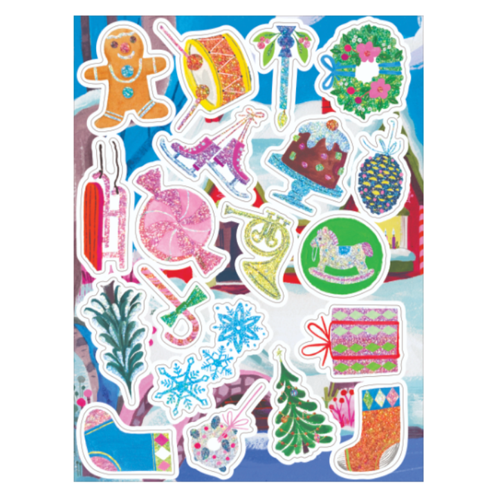 eeBoo Holiday In The Woods Shiny Stickers Stickers eeBoo   