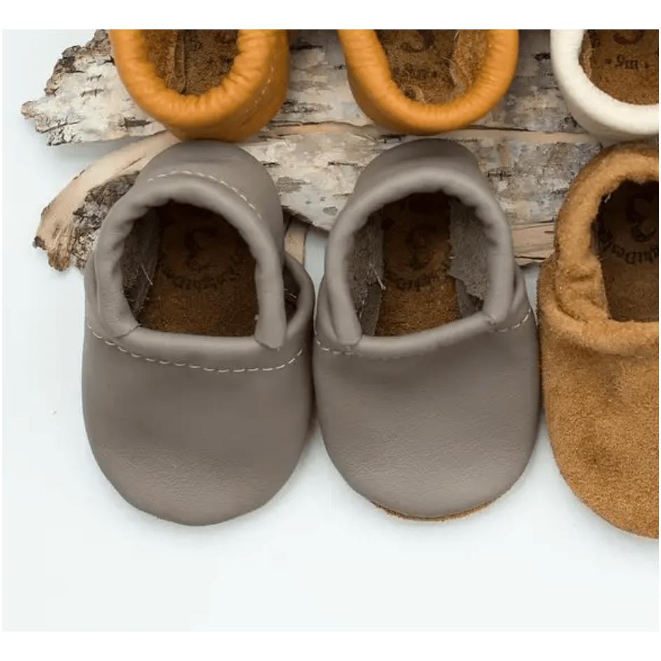 Starry Knight Loafer Booties- Smoke Grey Baby Shoes Starry Knight Designs   