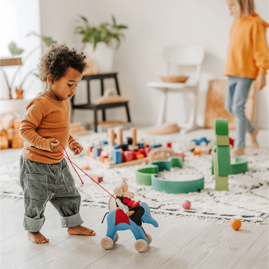 Grimm's Elephant Otto Pull Along Toy Toddler And Pretend Play Grimm's   