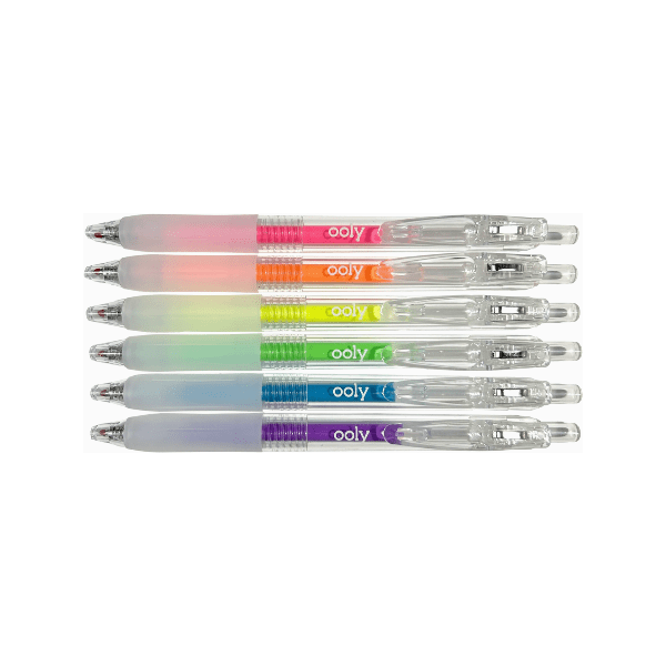 Ooly Jelly Gloss Neon Multi-Surface Deco Gel Pens - Set of 6 Markers Ooly