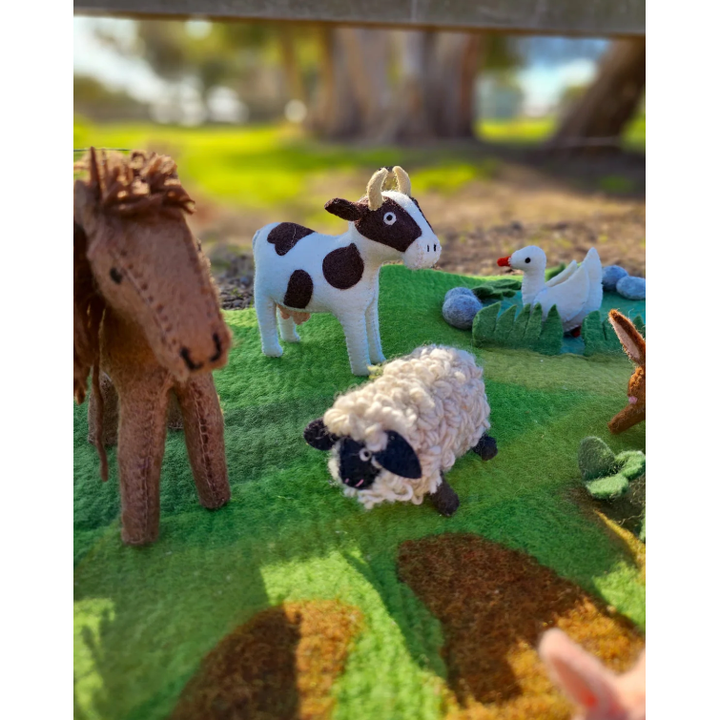 Tara Treasures Felt Sheep Farm Animal Toy Felt Toy Tara Treasures