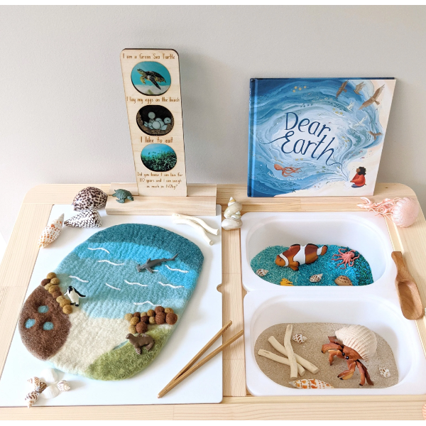 Tara Treasures Felt Sea, Beach, & Rockpool Play Mat Playscape Felt Toy Tara Treasures