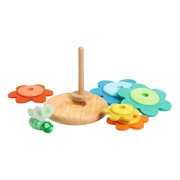 Djeco Butterflower Wooden Puzzle Sorting & Stacking Toys Djeco