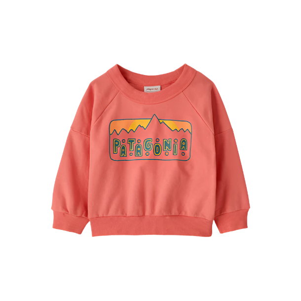 Spring 2025 Patagonia Baby Crew Sweatshirt Sweatshirt Patagonia Dancing Dawn- Peak Pink 6 Months