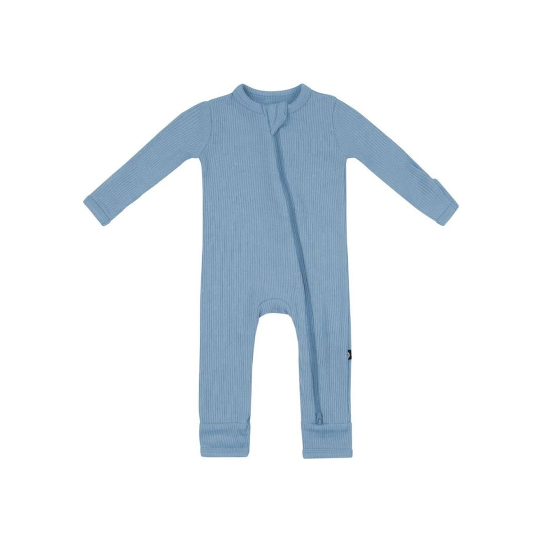 Kyte Baby Ribbed Zippered Romper Romper Kyte Baby NB Slate 