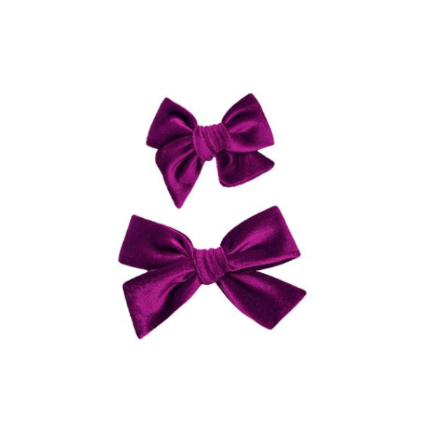 Lou Lou & Company Velvet Bow Clip- Single Small Hair clip Lou Lou & Company   