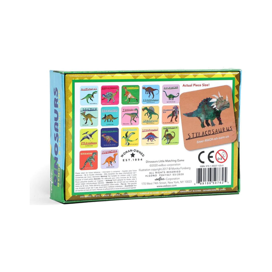 eeBoo Dinosaurs Little Memory & Matching Game Puzzles & Mazes eeBoo   