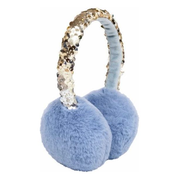 Rockahula Shimmer Sequin Earmuffs Blue Ear Muffs Rockahula   