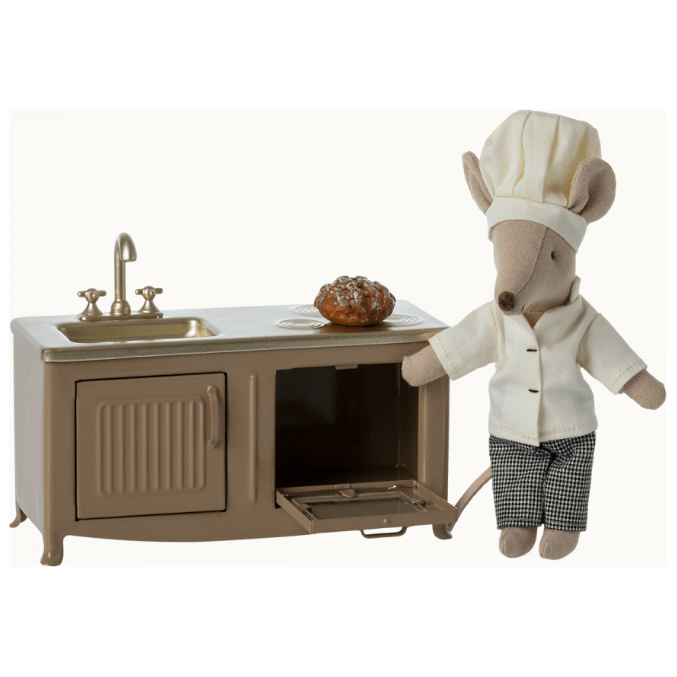 Maileg Kitchen, Mouse - Light brown Dollhouses and Access. Maileg   