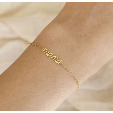 Maive Jewelry- Script Mama Bracelet Bracelet Maive Jewelry Gold  