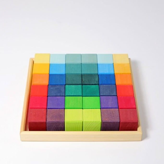 Grimm's Rainbow Mosaic Wooden Blocks Grimm's   